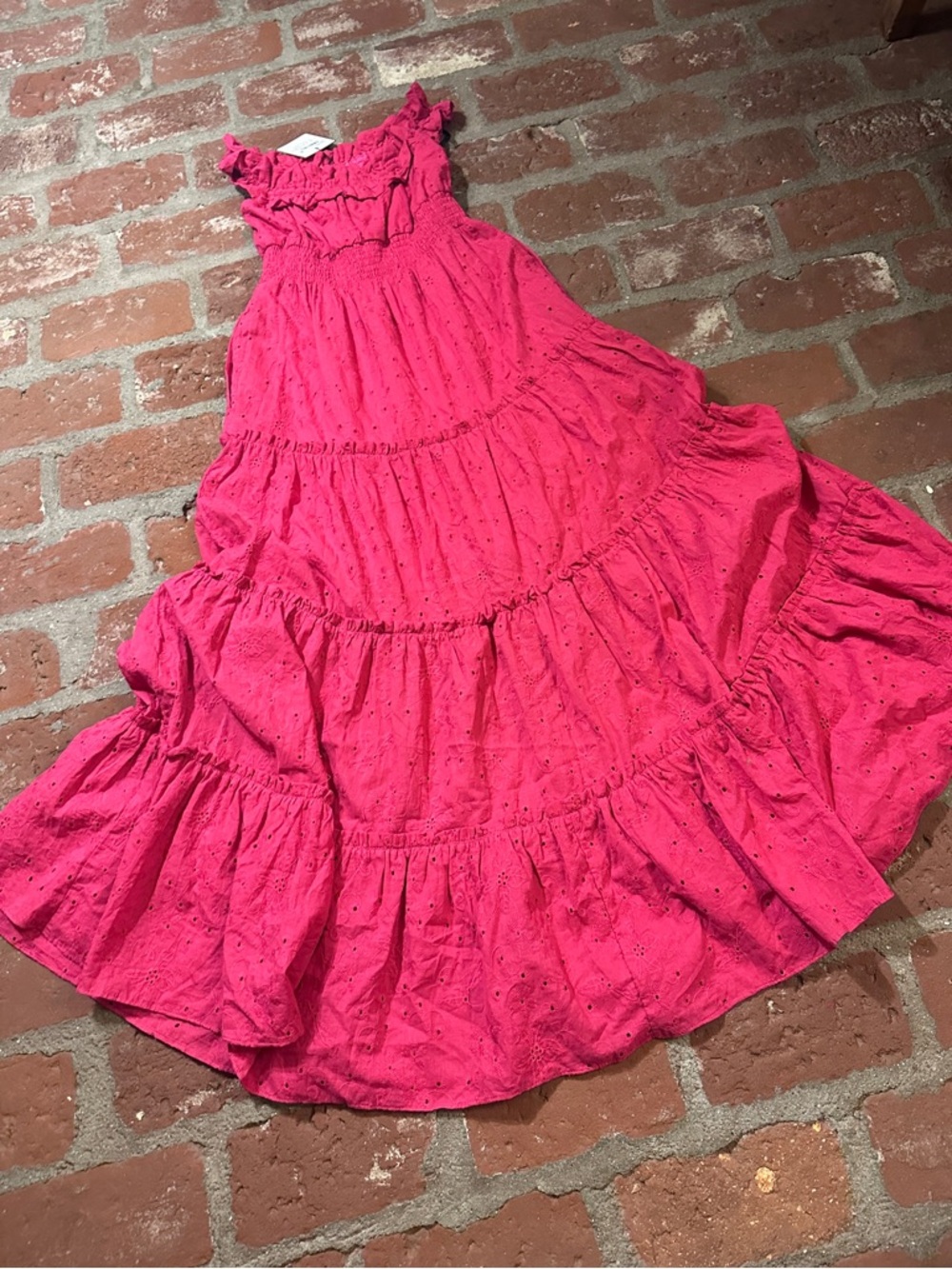 NWT Laundry By Shelli Segal Bright Pink Rose Size 4 Off the Shoulder Maxi Dress - Picture 13 of 16
